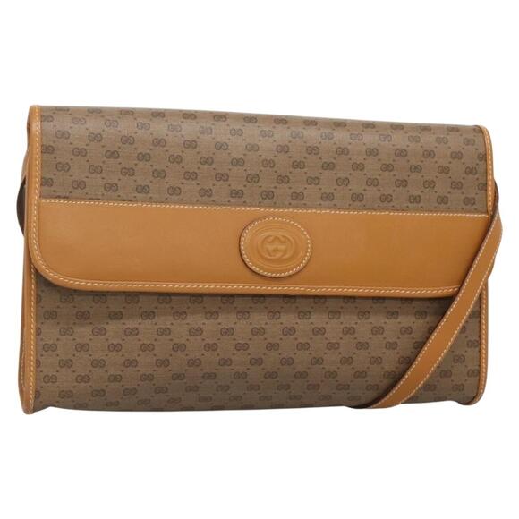 GUCCI Micro GG Supreme Shoulder Bag Pvc Beige Gold 004 58 004 58 - Picture 1 of 16